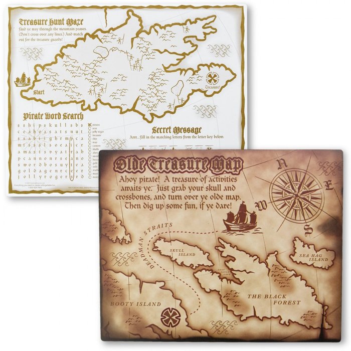 Pirates Activity Placemats - 1 Piece