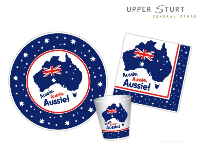 Australia Day Plates, Cups or Napkins