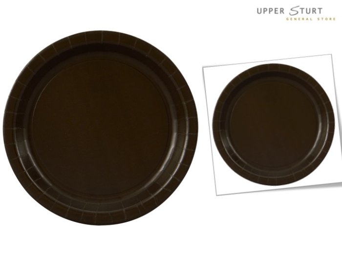 Chocolate Brown Dinner Plates - 24 Pack