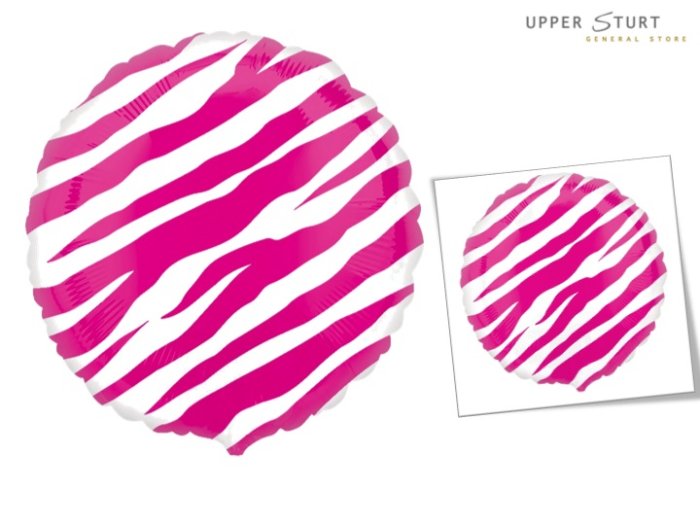 Pink Zebra Print Foil Balloon - 1 Piece