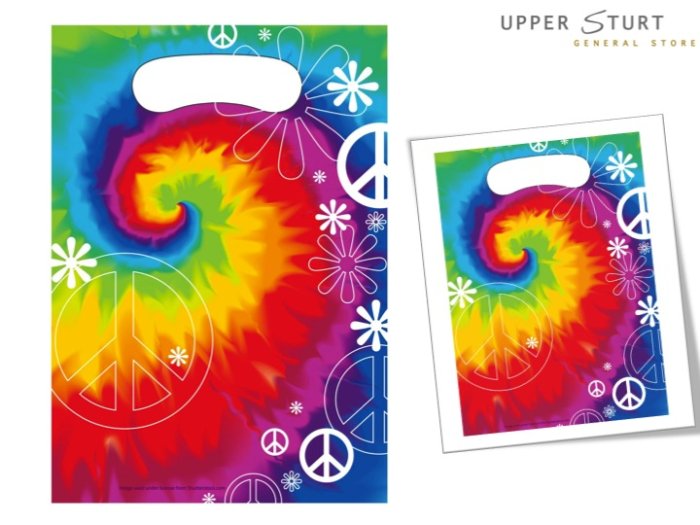 Tie Dye Fun Treat Bags - 8 Pack