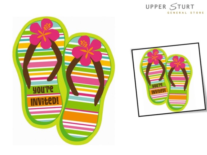 Flip Flop Invitations - 50 Pack