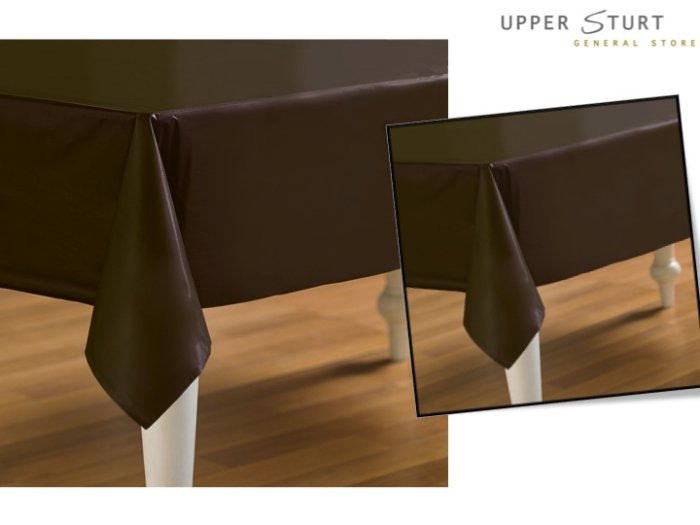 Chocolate Brown Plastic Tablecover