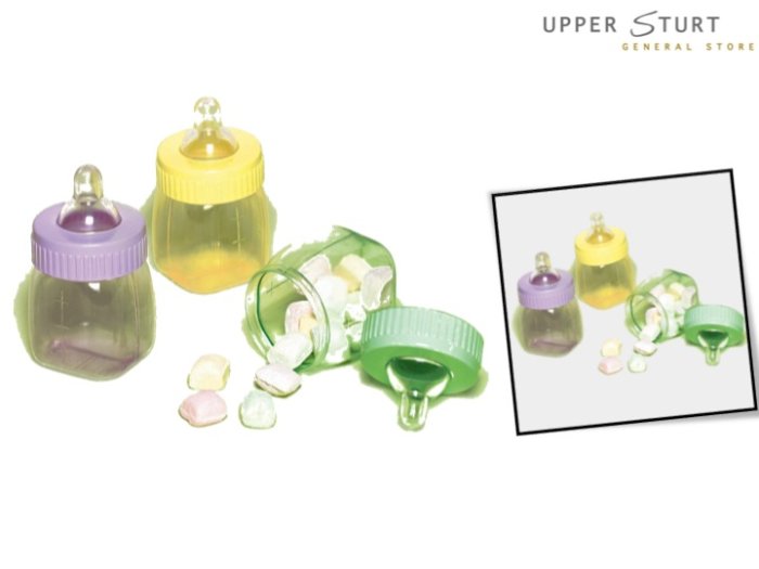 Baby Bottle Favor Containers Asst. - 6 Pack