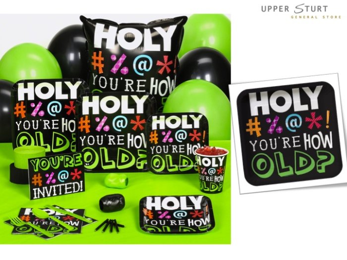 Holy Bleep Square Dessert Plates - 8 Pack