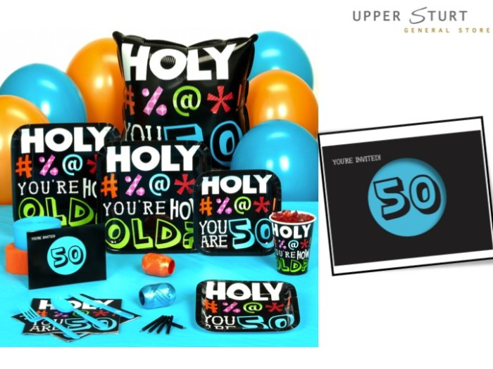 Holy Bleep 50 Invitations - 8 Pack
