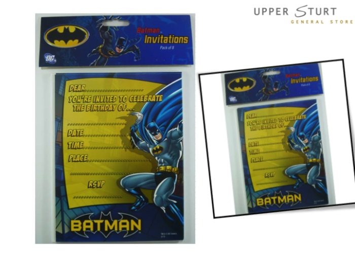 Batman Invitations - 8 Pack