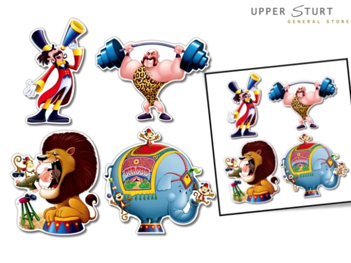 Circus Cutouts - 4 Piece