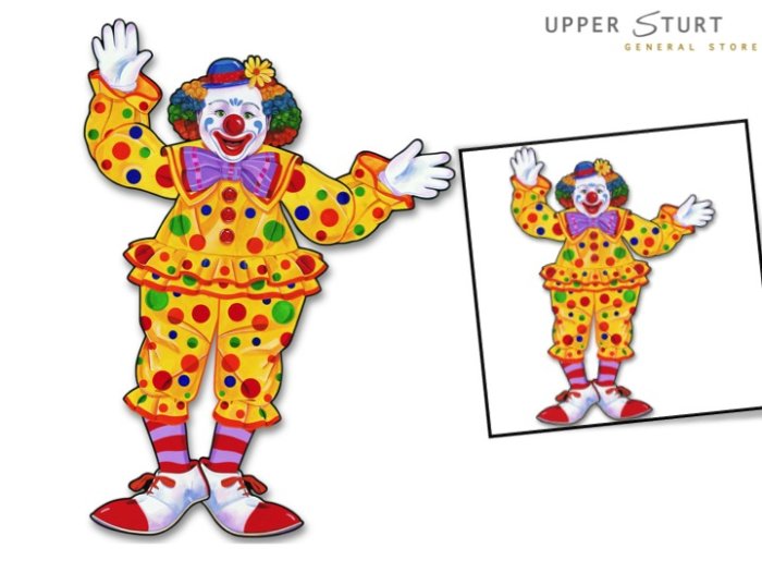 Jointed Circus Clown Cutout - 1 Piece