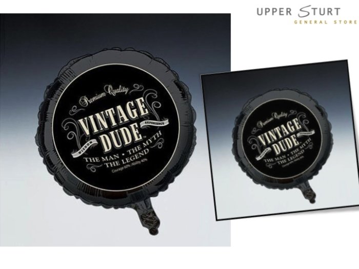 Vintage Dude 45cm Foil Balloon - 1 Piece