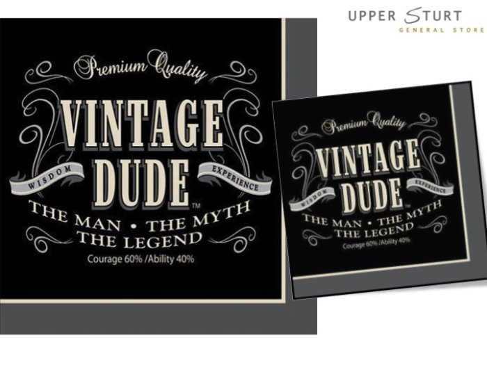 Vintage Dude Luncheon Napkins - 6 Pack