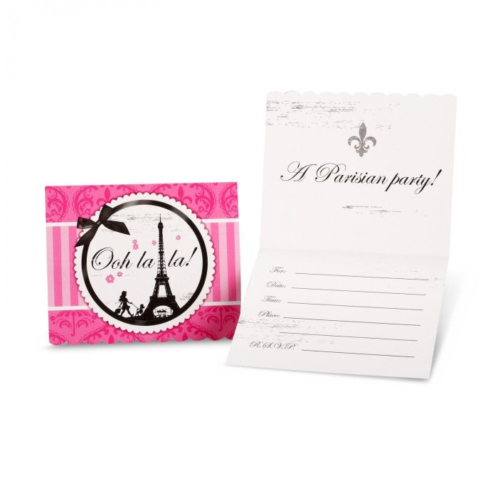 Paris Damask Invitations - 8 Pack - Image 2