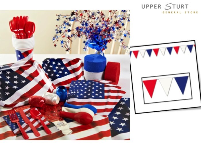 Red, White & Blue Pennant Banner - 1 Piece