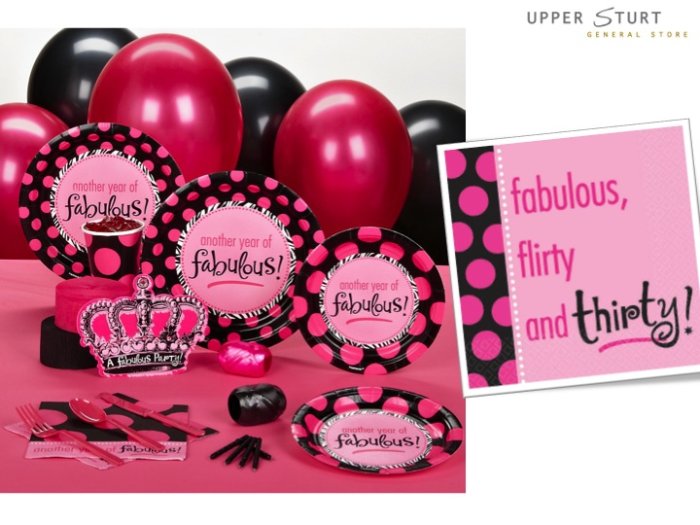 Another Year of Fabulous 30 Beverage Napkins - 16 Pack