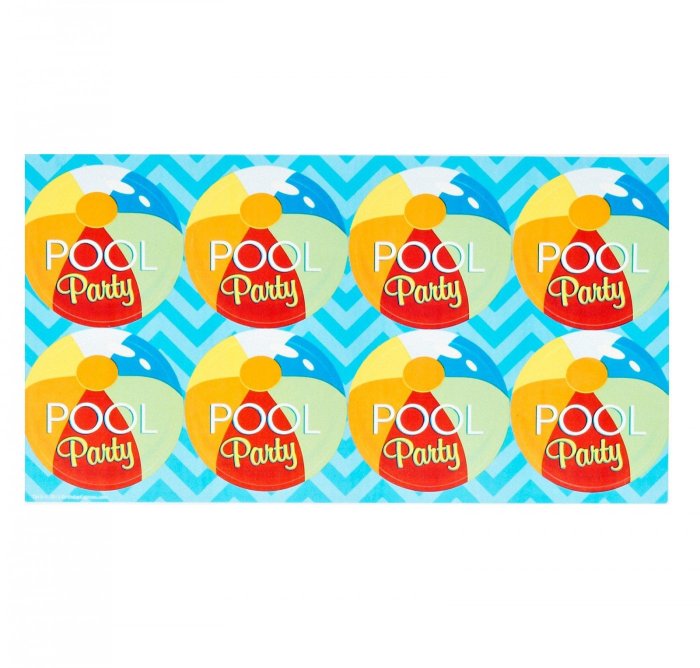 Splashin' Pool Party Large Lollipop Sticker Sheet - 1 Sheet - Image 2