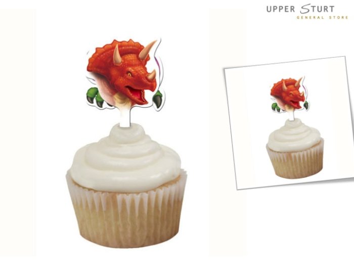 Dino Blast Cupcake Topper - 12 Pack