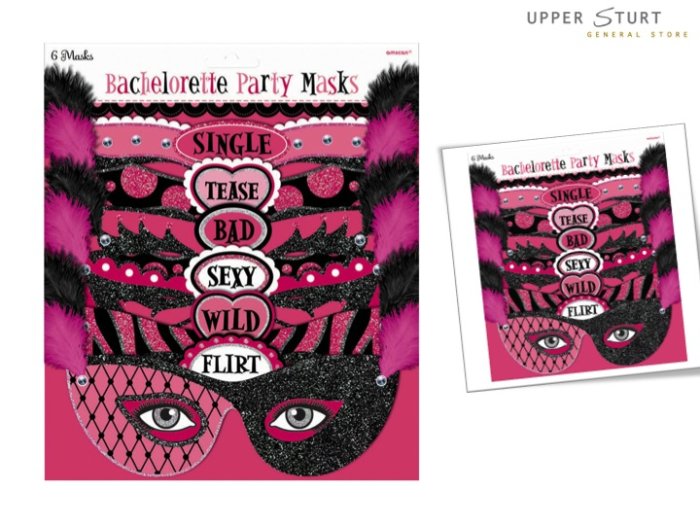 Bachelorette Party Masks - 6 Pack