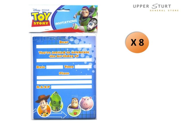 Toy Story Invitations 8 Pack Birthday Party Supplies