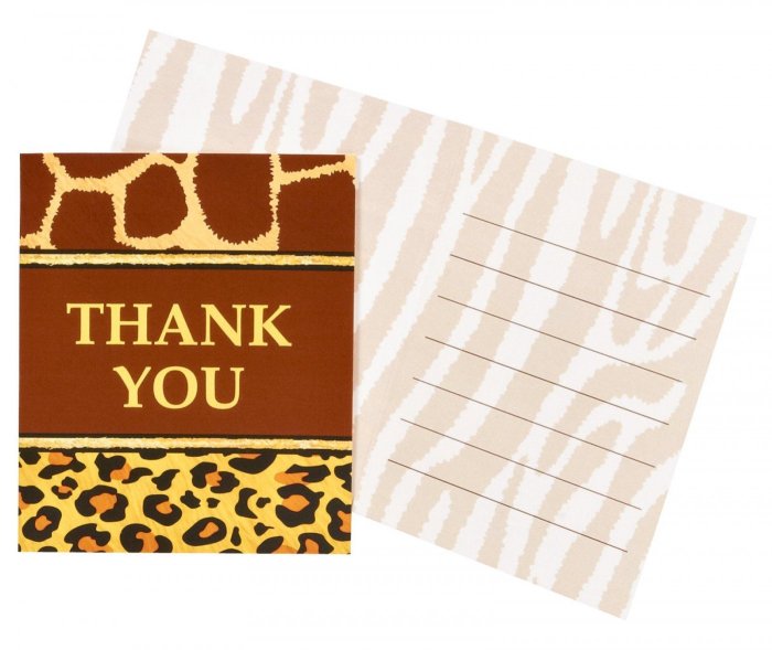 Safari Adventure Party Thank-You Notes - 8 Pack - Image 2