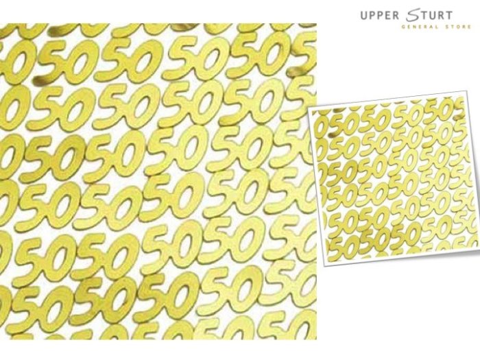 Scatterfetti Number 50 Gold