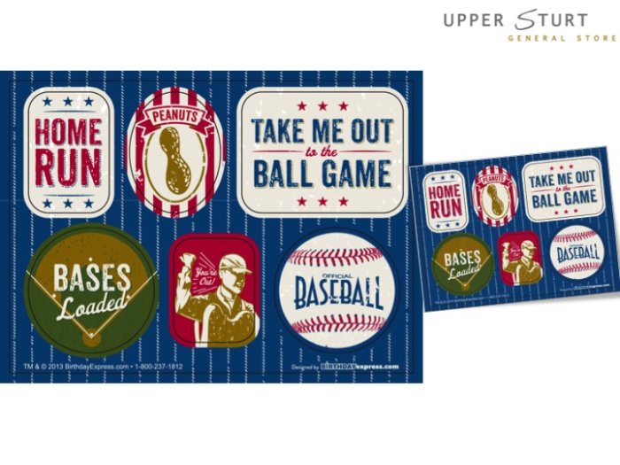 Baseball Time Sticker Sheets - 4 Sheets