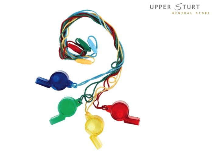 Play Whistles - Assorted Colours - 8 Pack