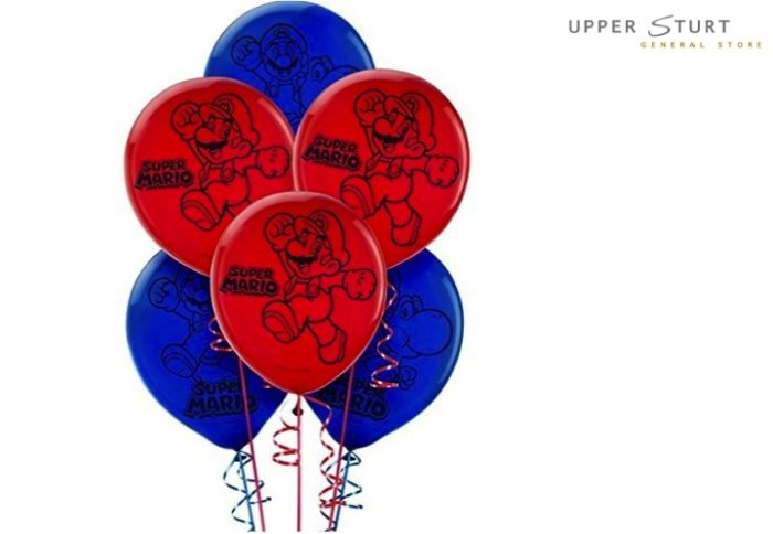 Super Mario Balloons Latex Pack of 6