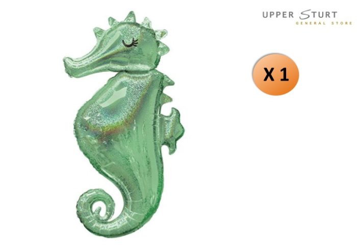 Mermaid Wishes Seahorse Super Shape Foil Balloon 50x96cm Birthday Party Supplies