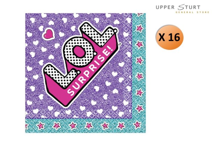 LOL Surprise Beverage Napkins 16 Pack Birthday Party Supplies