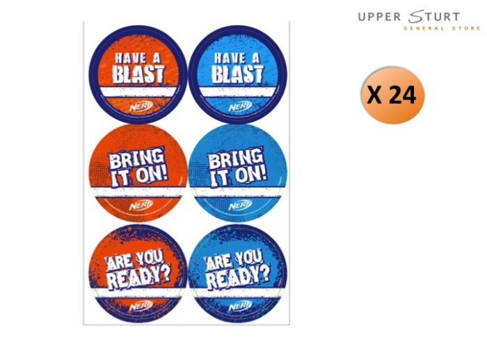 Nerf Stickers 24 Pack Birthday Party Supplies
