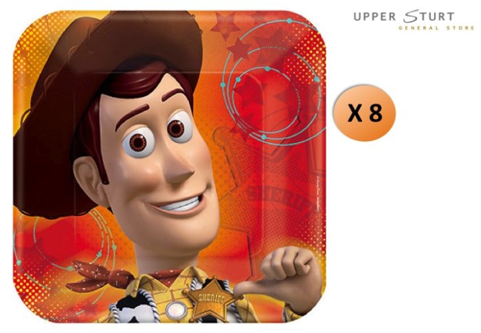 Toy Story Power Up Dessert Plate 8 Pack Paper Party Supplies