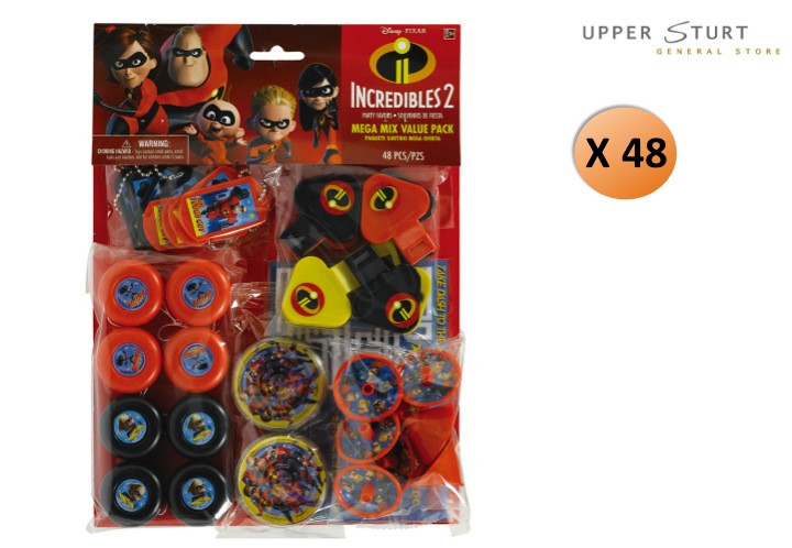 The Incredibles HUGE PACK 48 Party Favours Loot Bag Fillers Hero Party Supplies