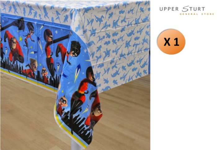 Incredibles 2 Plastic Tablecover 137cm x 243cm Party Supplies
