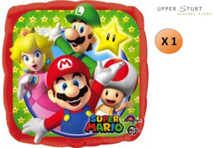 Super Mario 43cm Foil Balloon 1 Piece Birthday Party Supplies
