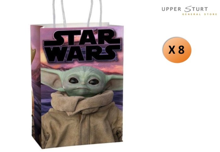 The Mandalorian Create Your Own Kraft Bag 8 Pack Party Supplies