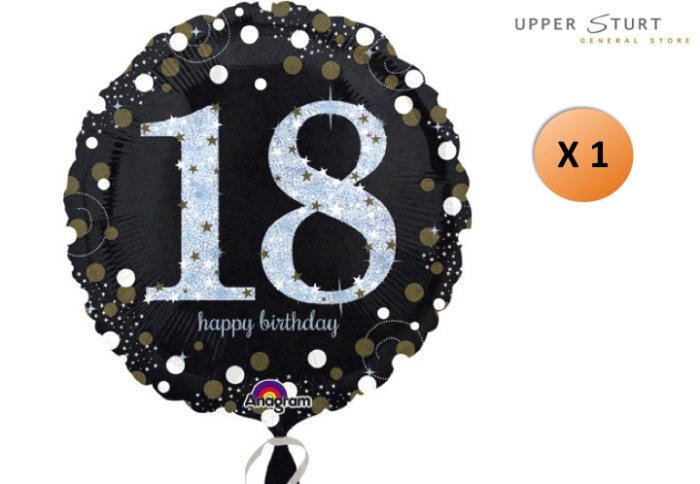 18th Birthday Foil Balloon 1 Piece 45cm Party Supplies