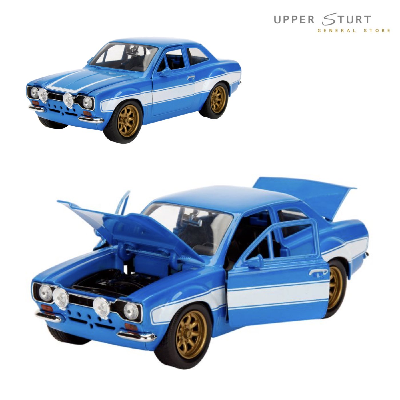 Fast and Furious Ford Escort RS2000 MK1 1:24 Scale Hollywood Ride Jada Diecast