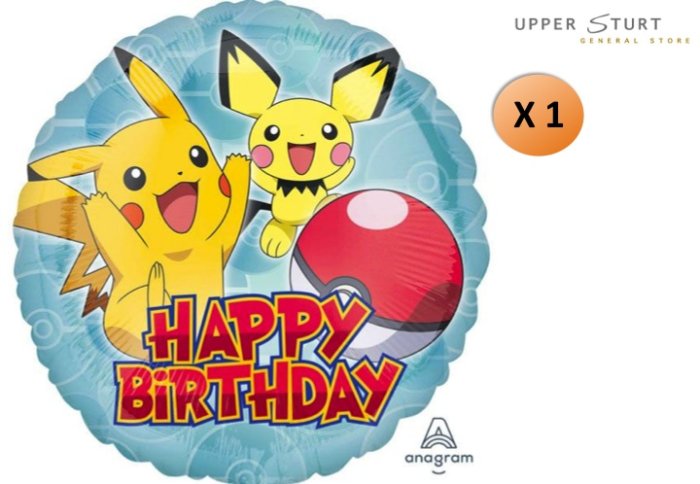 Pokemon Foil Balloon 43cm Birthday Party Supplies