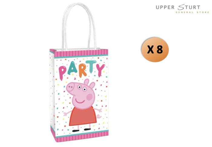 Peppa Pig Kraft Bags 8 Pack