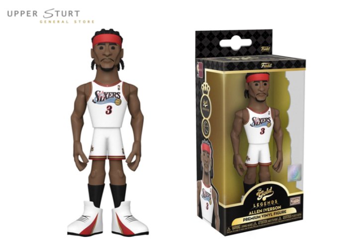 NBA: Legends 76ers Allen Iverson 5" Vinyl Gold EXPERT PACKAGING