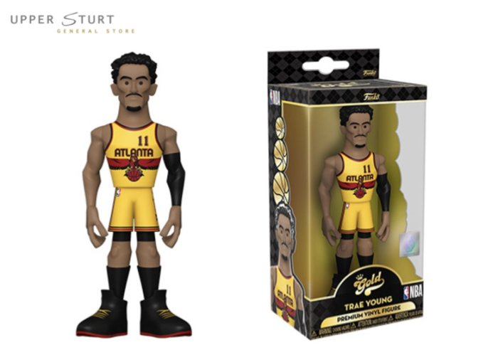 NBA Trae Young Alternate Uniform 5" Vinyl Gold EXPERT PACKAGING