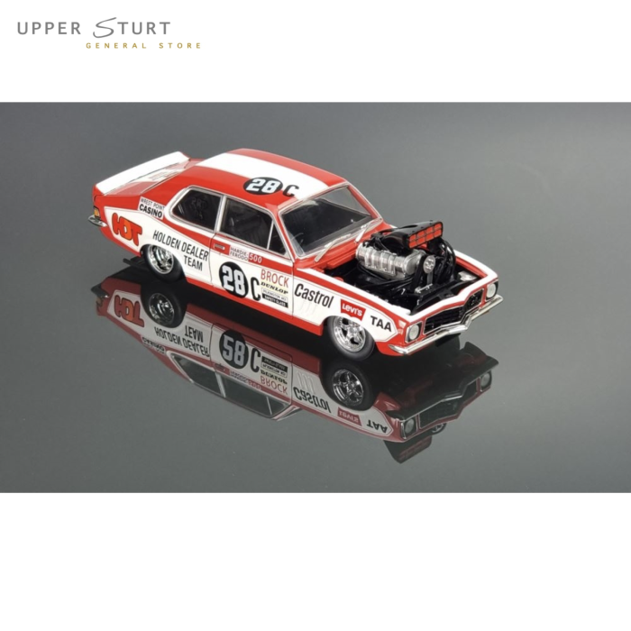 #28C LJ Holden Torana Brock Drag Car Blown Engine Fully Detailed 1:24 Scale Diecast DDA