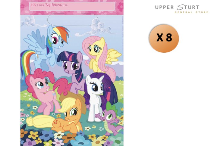 My Little Pony Friendship Magic Favour Bags 8 Pack MLP Party Supplies