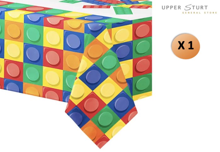 Lego Building Block Plastic Table Cover - 1 Piece