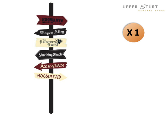Harry Potter All Directional Sign Decoration 36cm x 1.2mtr Party Supplies