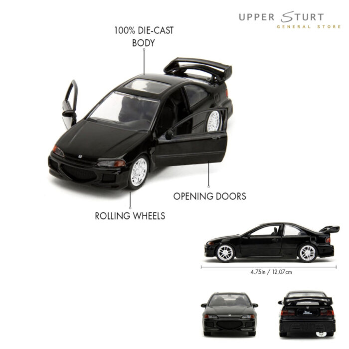 Fast & Furious Heist Honda Civic EJ1 1:32 Scale Jada Diecast EXPERT PACKAGING
