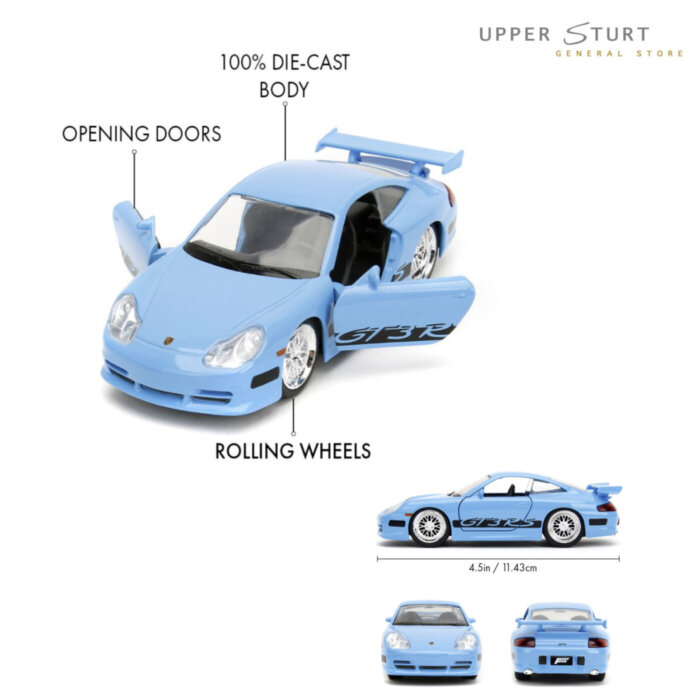 Fast & Furious Porsche 911 GT3 RS 1:32 Scale Jada Diecast EXPERT PACKAGING