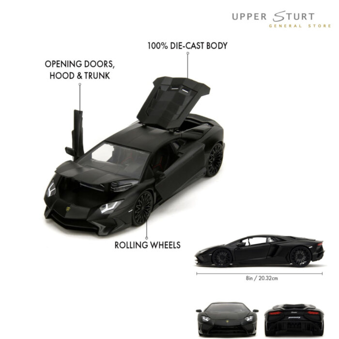 Fast & Furious Shaw's Lamborghini Aventador 1:24 Scale Jada Diecast EXPERT PACKAGING
