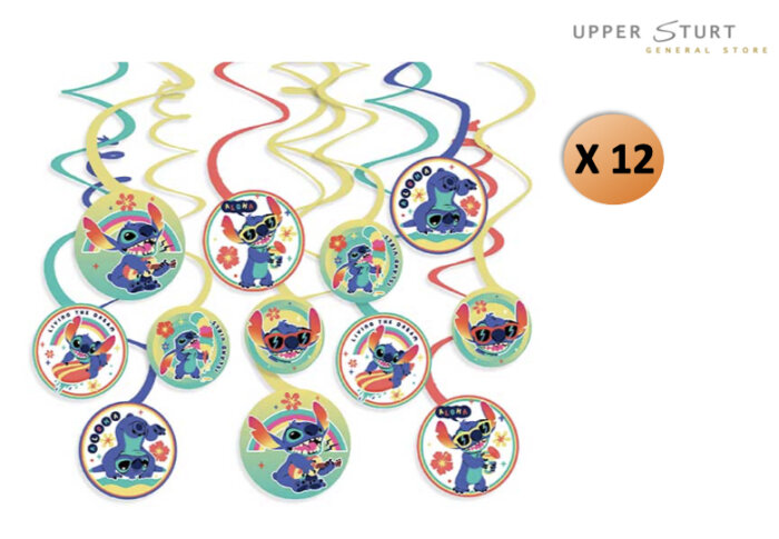 Stitch Spiral Decorations - 12 Pack