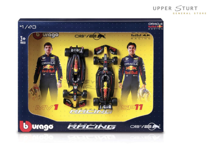 Bburago F1 Gift Set 1:43 2024 Red Bull Racing RB20 - 2 piece Gift Pack EXPERT PACKAGING